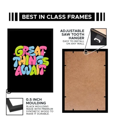 “Great Things Await” Motivational Wall Poster – Gaming Room & Study Decor